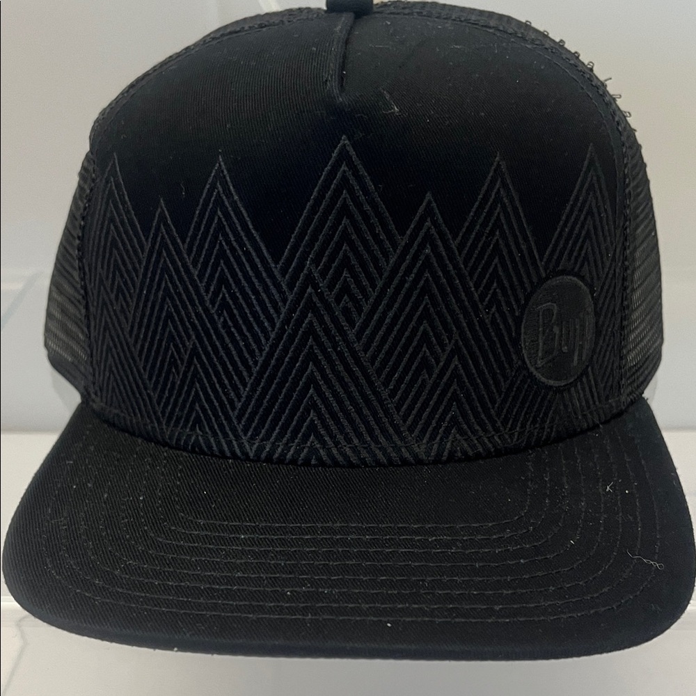 Black Trucker Hat with Geometric Design “New”
